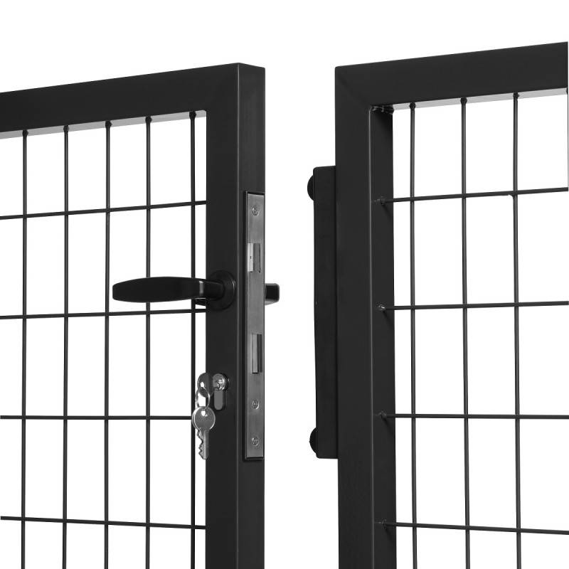 Portail grillagé acier galvanisé L 3m Noir H 1m70 - Easy Clôture - Imagen 2