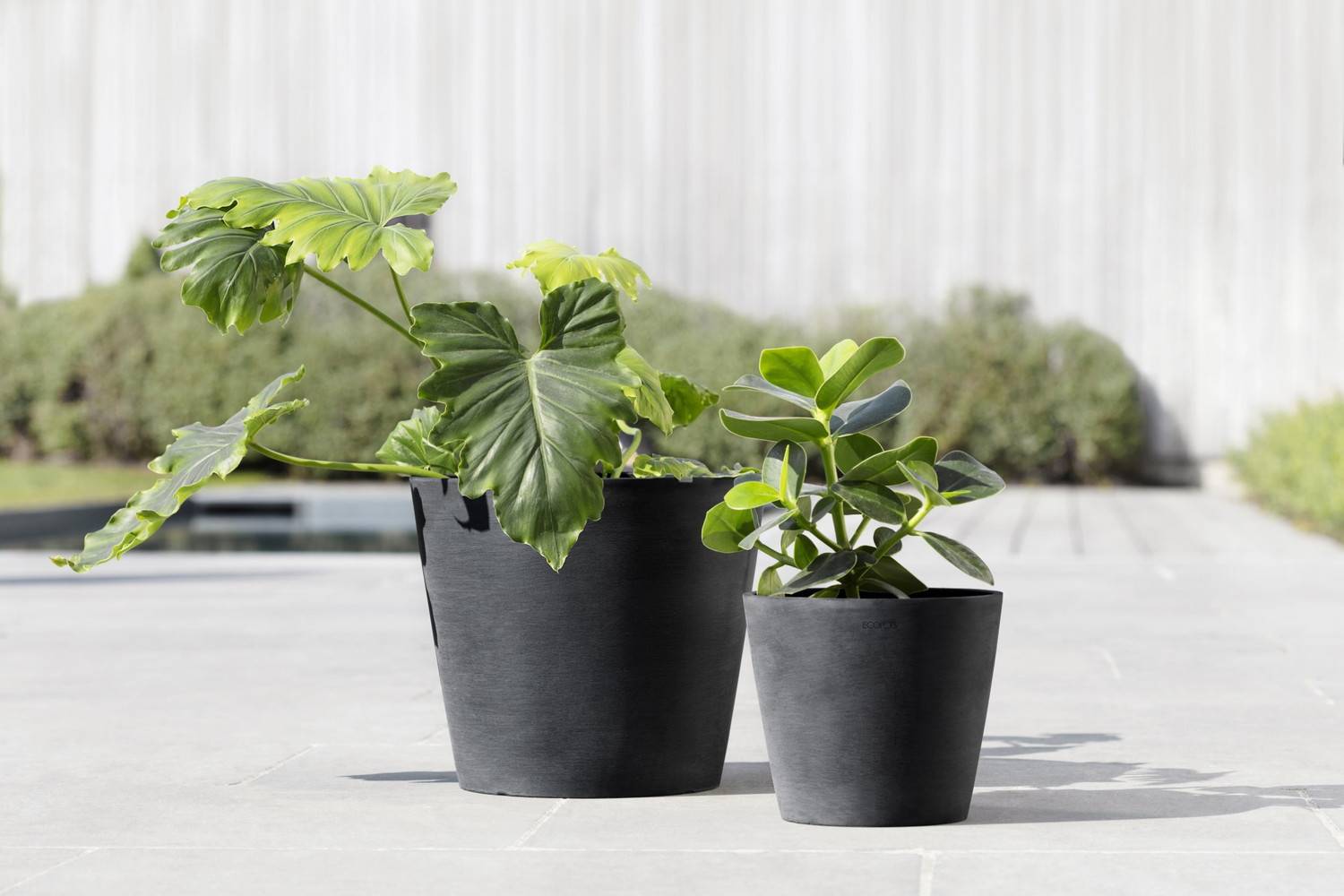 Ecopots - Pot Rond Amsterdam 30 Gris Foncé + réservoir d'eau - Ø 30 x H. 26,3 cm - 12,8 L ECOPOTS - Imagen 5