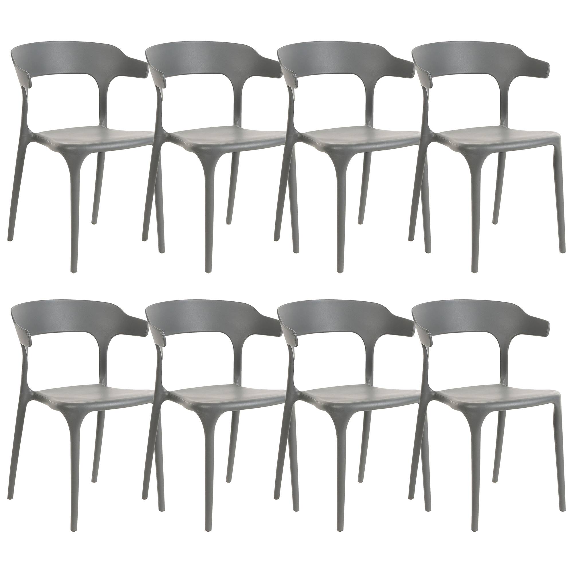 Beliani - Chaise de jardin Polypropylène Gris GUBBIO - Beliani - Imagen 2
