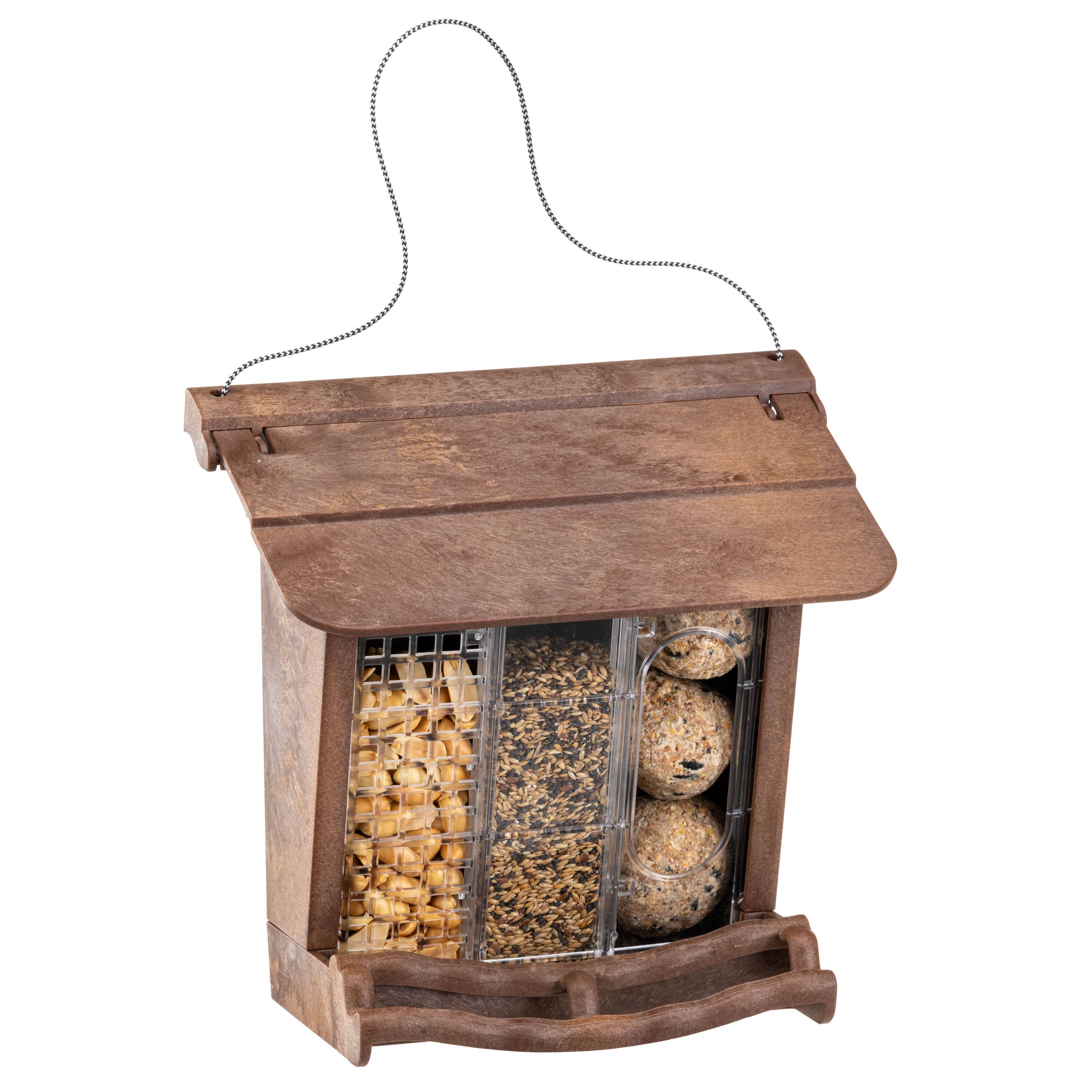 Ferplast - Mangeoire d'extérieur pour Oiseaux Sauvages JOK 11, Abri pour Oiseaux, Adaptée pour Nourriture Graines Petites Noisettes