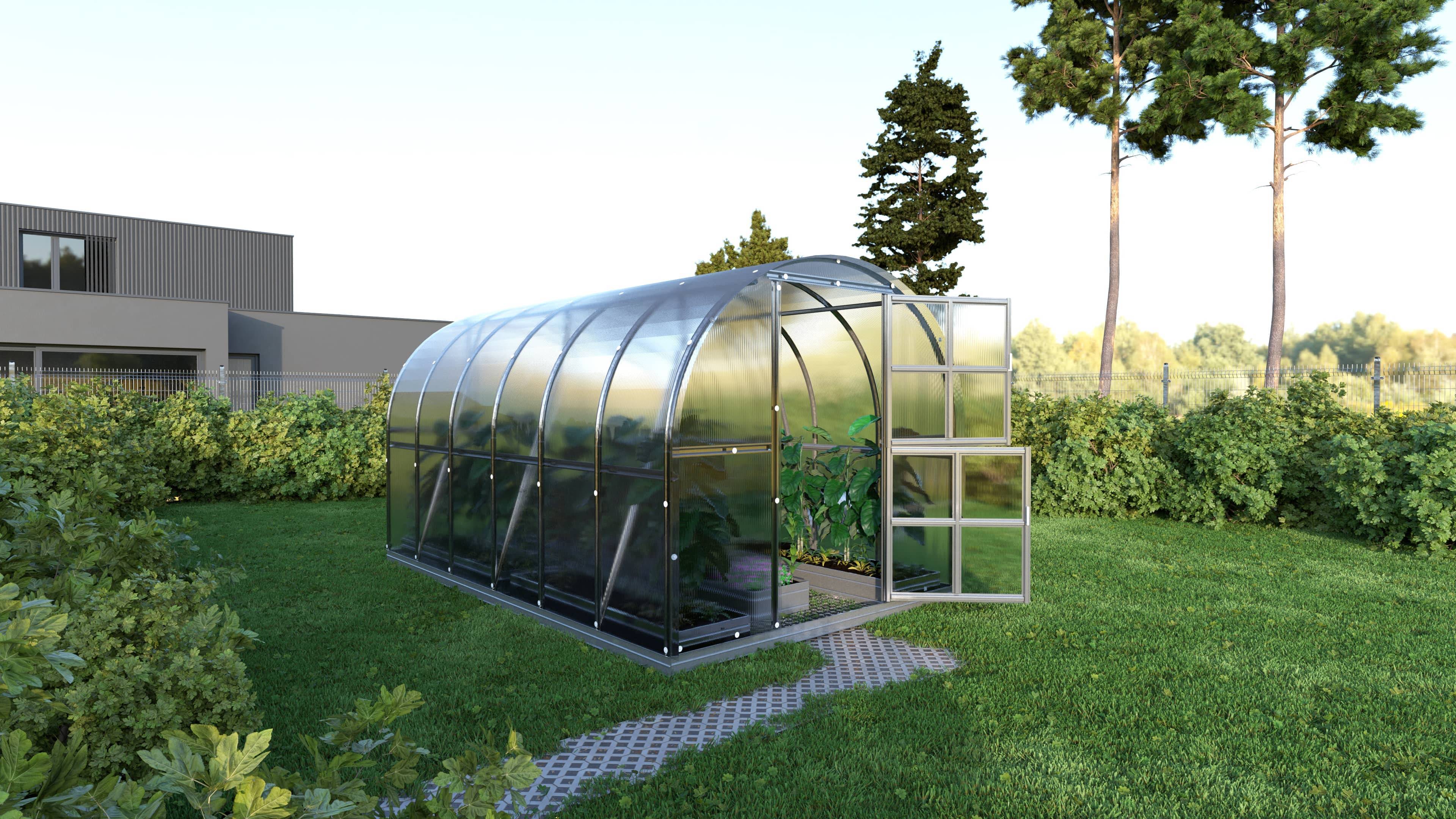 KLASIKA GREENHOUSES - Serre KLASIKA ARCH 3 x 2 m (6 m²), 4 mm avec revêtement en polycarbonate - Image 1