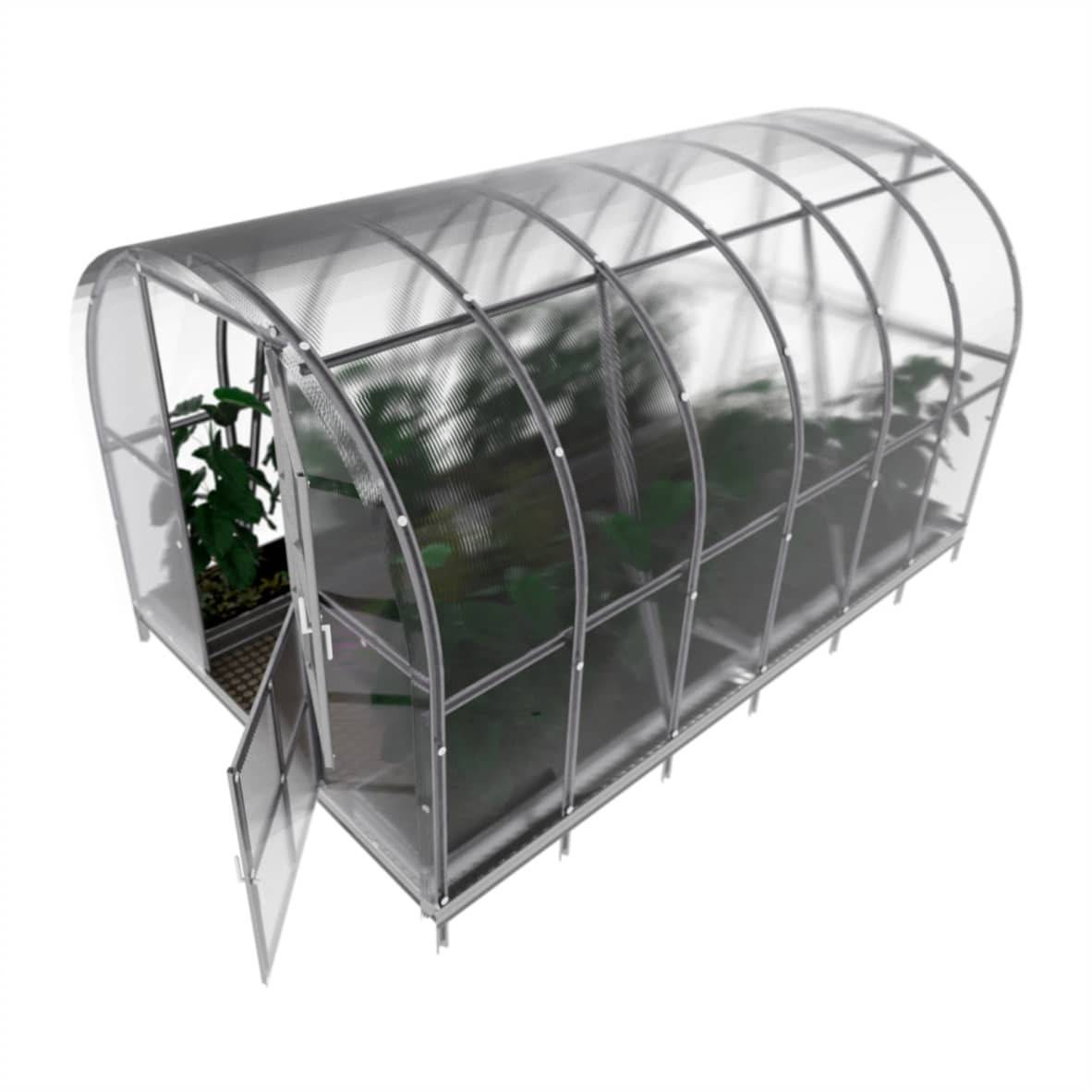 KLASIKA GREENHOUSES - Serre KLASIKA ARCH 3 x 2 m (6 m²), 4 mm avec revêtement en polycarbonate - Image 6