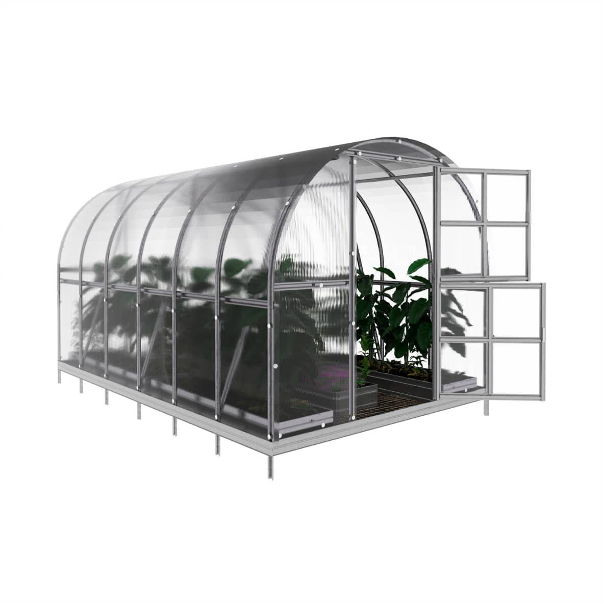 KLASIKA GREENHOUSES - Serre KLASIKA ARCH 3 x 2 m (6 m²), 4 mm avec revêtement en polycarbonate - Image 4