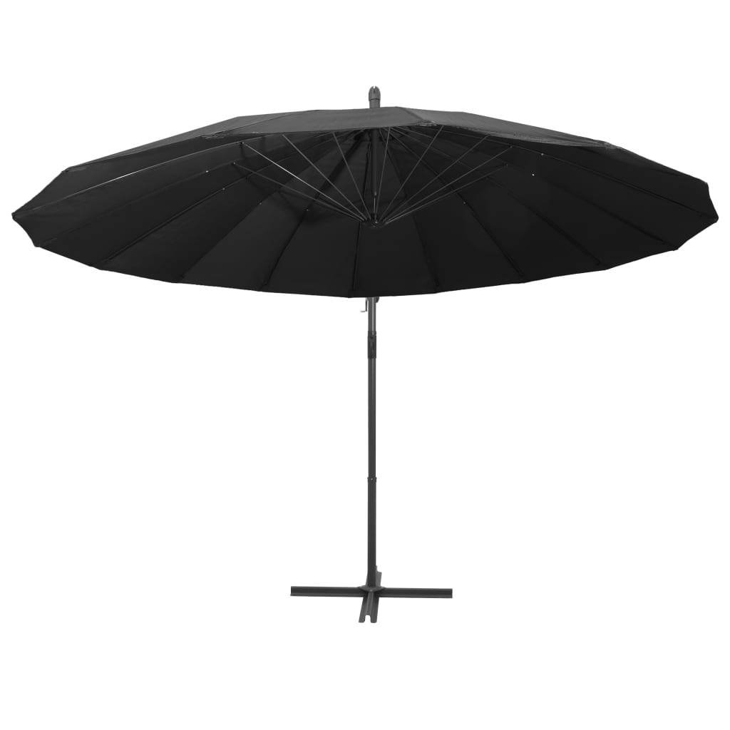 Helloshop26 - Parasol suspendu 3 m mât en aluminium anthracite - Imagen 3