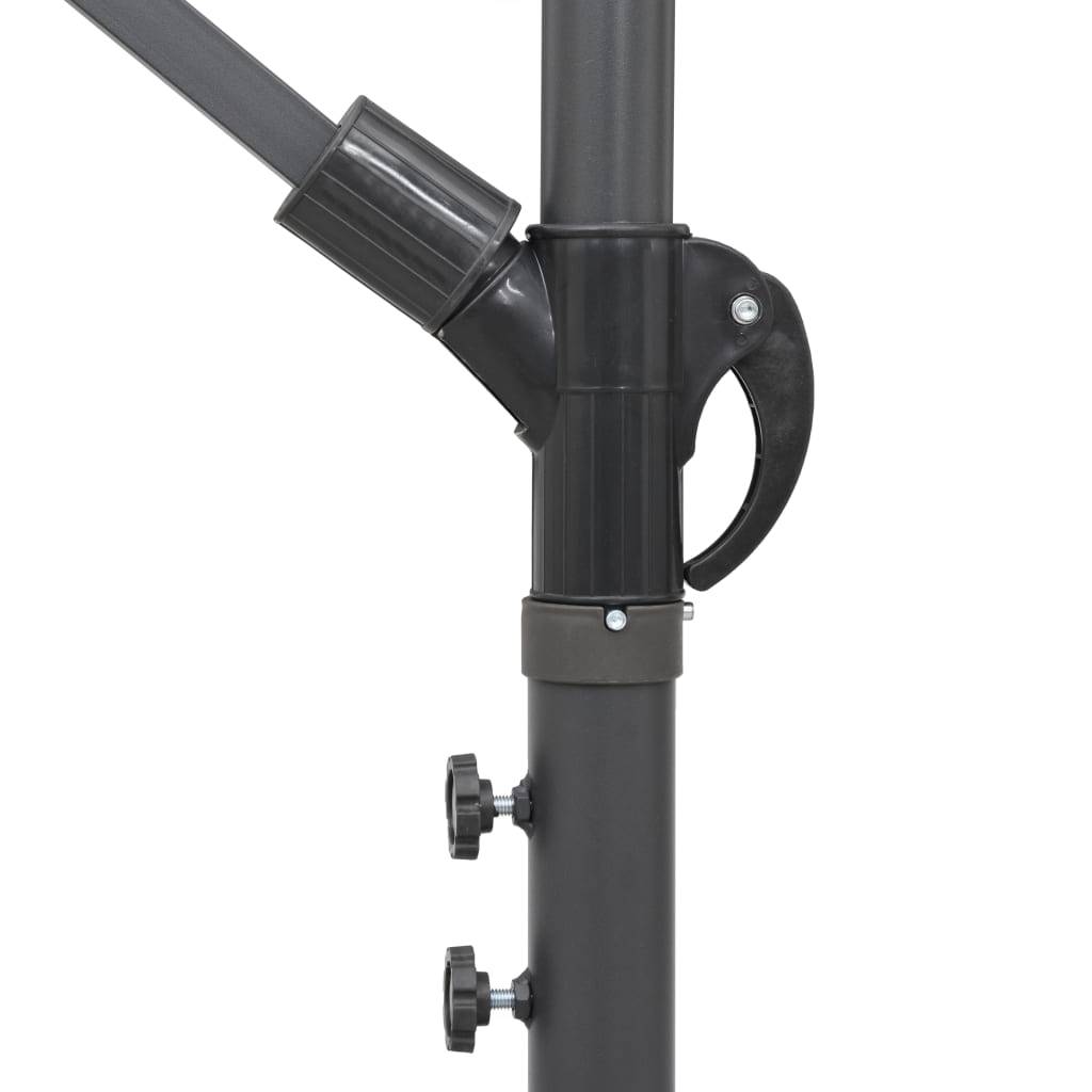 Helloshop26 - Parasol suspendu 3 m mât en aluminium anthracite - Imagen 6