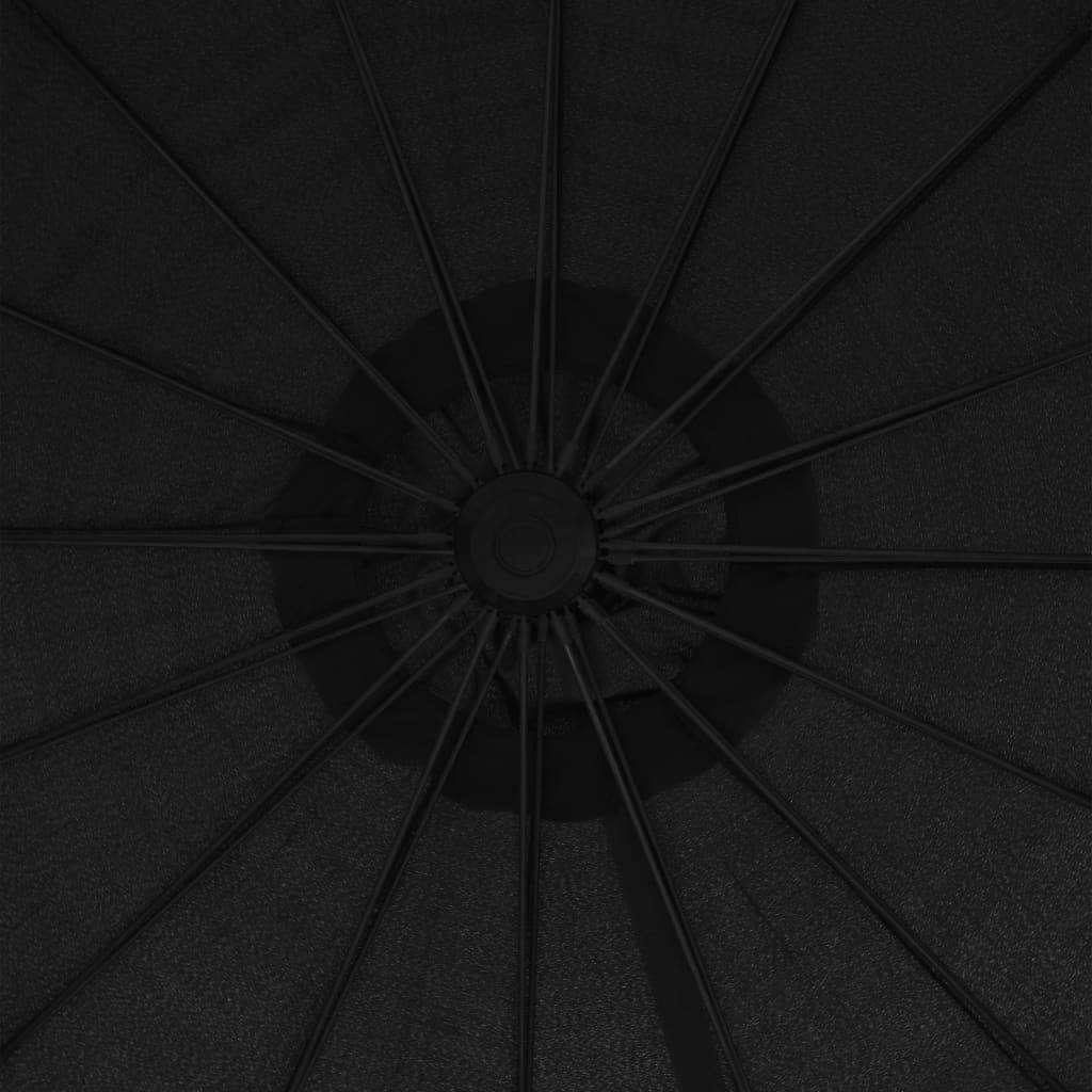 Helloshop26 - Parasol suspendu 3 m mât en aluminium anthracite - Imagen 7