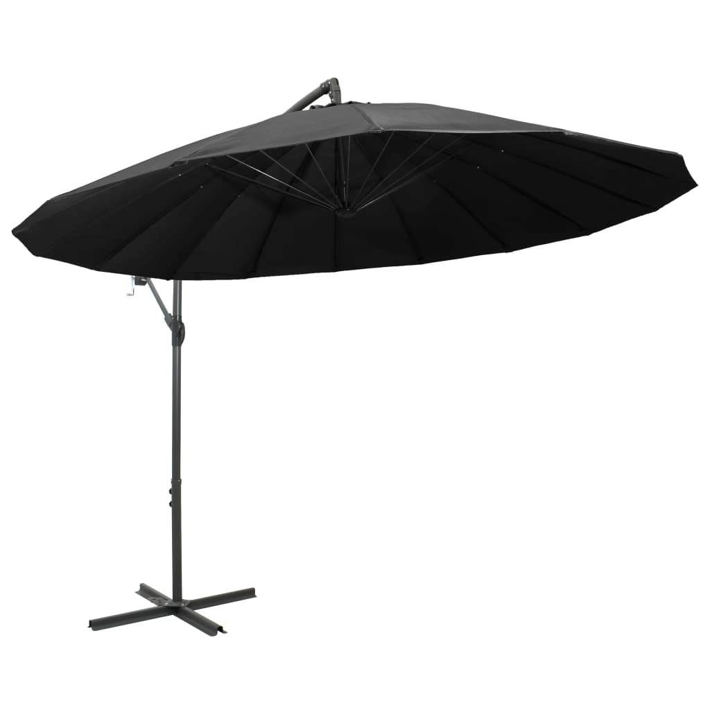 Helloshop26 - Parasol suspendu 3 m mât en aluminium anthracite - Imagen 2