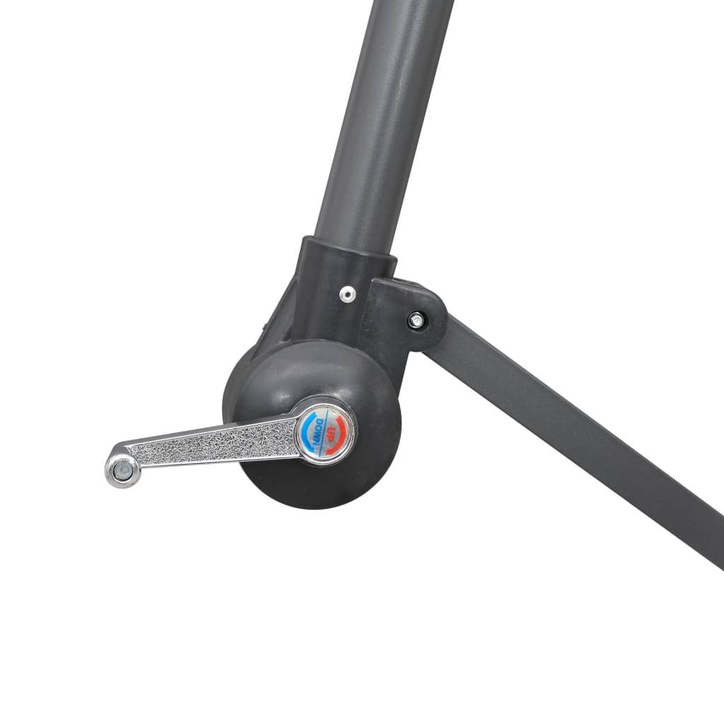 Helloshop26 - Parasol suspendu 3 m mât en aluminium anthracite - Imagen 5