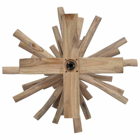 ComfortXL - Sapin de Noël décoratif en bois de teck avec support stable Marron 120 cm – ComfortXL Outdoor Living - Image 9