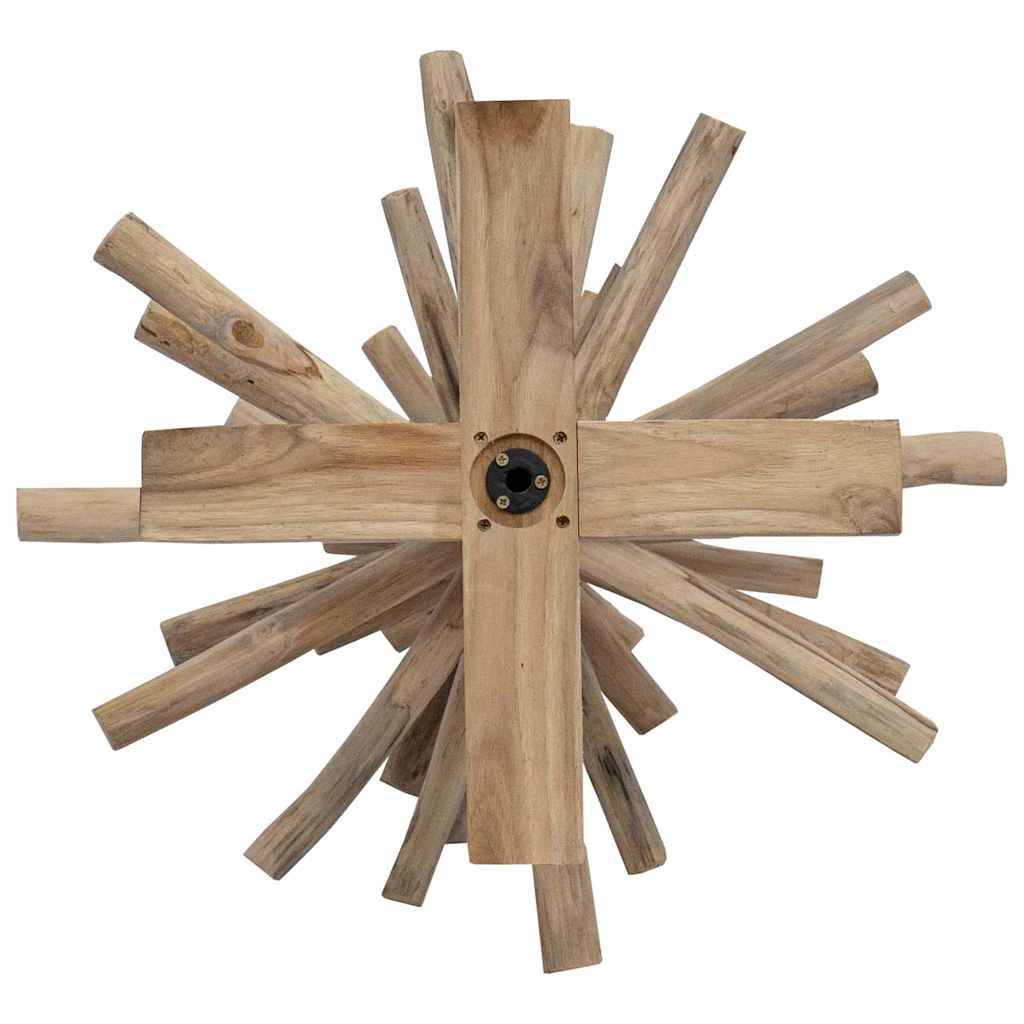 ComfortXL - Sapin de Noël décoratif en bois de teck avec support stable Marron 120 cm – ComfortXL Outdoor Living - Image 9