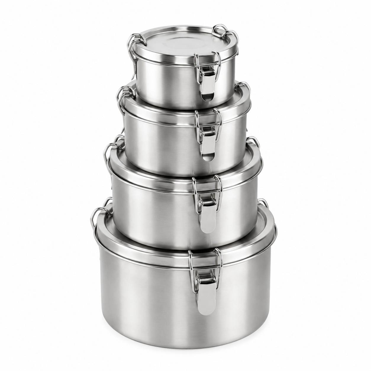 Boîtes Repas Acier Inoxydable Hermétiques Réutilisables Avec Couvercles pour Bento