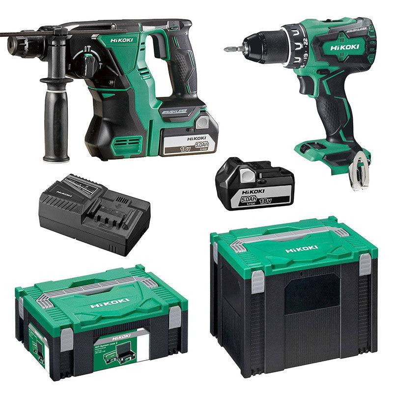 Pack 2 outils HIKOKI KC18DRBLWDZ (DS18DBSL + DH18DBL) 18 V Li-ion 2 x 5,0Ah Hikoki - Imagen 1