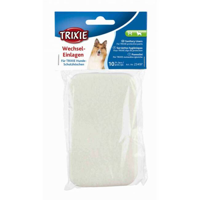 Trixie - Serviettes absorbantes pour slip de protection pour chien Trixie Lot de 10 - M
