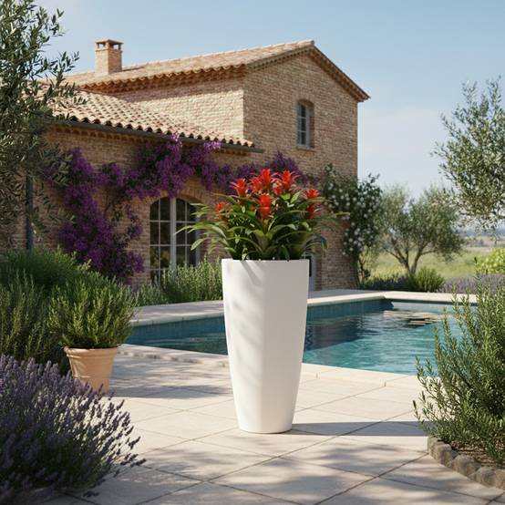 Pot de fleurs conique 200l delight - plast'up rotomoulage - Image 4