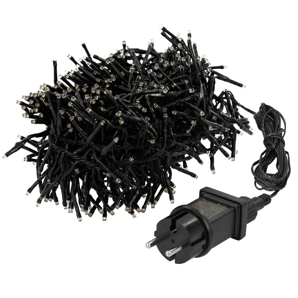 Ecd-Germany - Guirlande lumineuse avec 576 LEDs blanc chaud en cluster intérieur/extérieur 4 m - Imagen 1