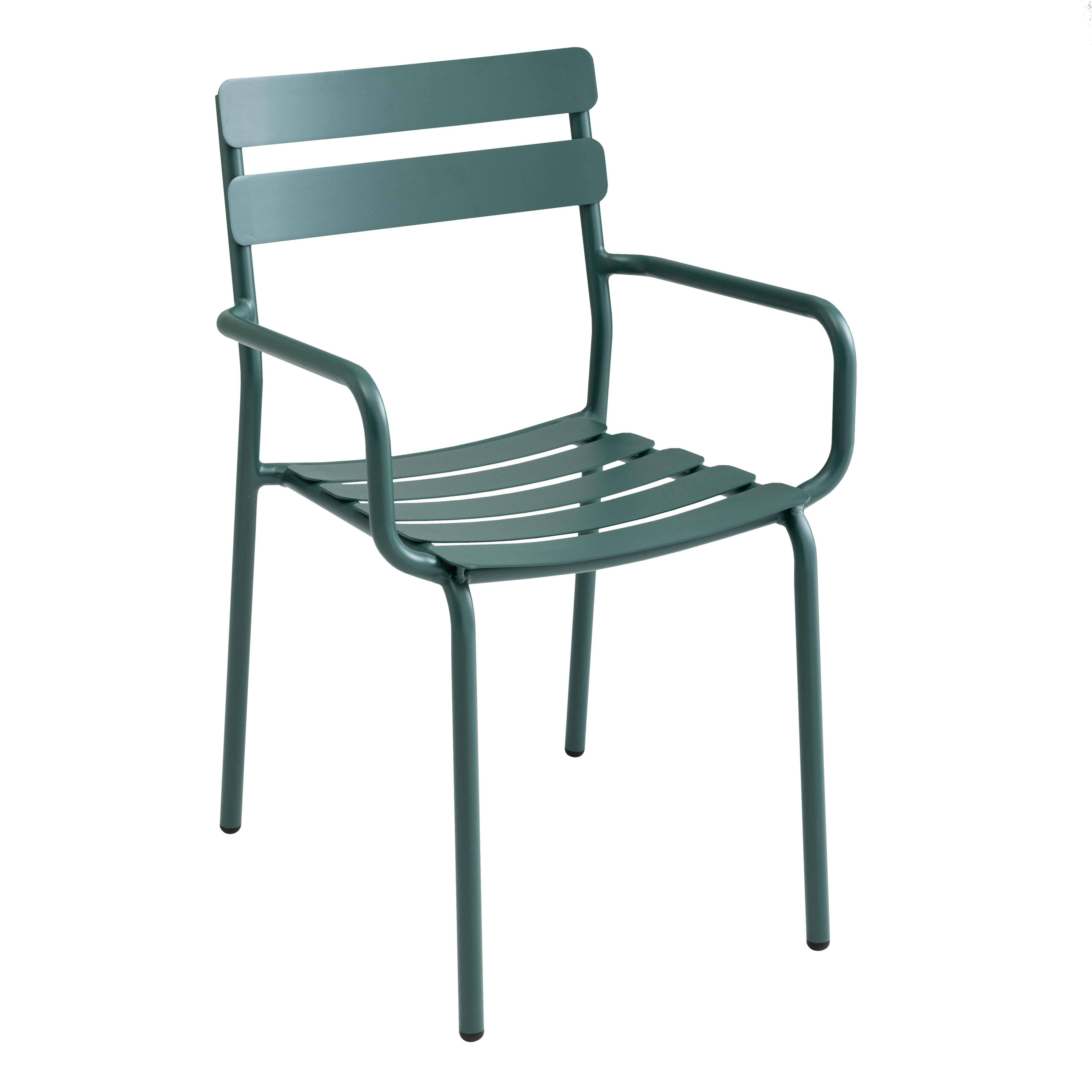 Oviala - Fauteuil de terrasse en aluminium vert foncé Almada - Oviala - Imagen 1