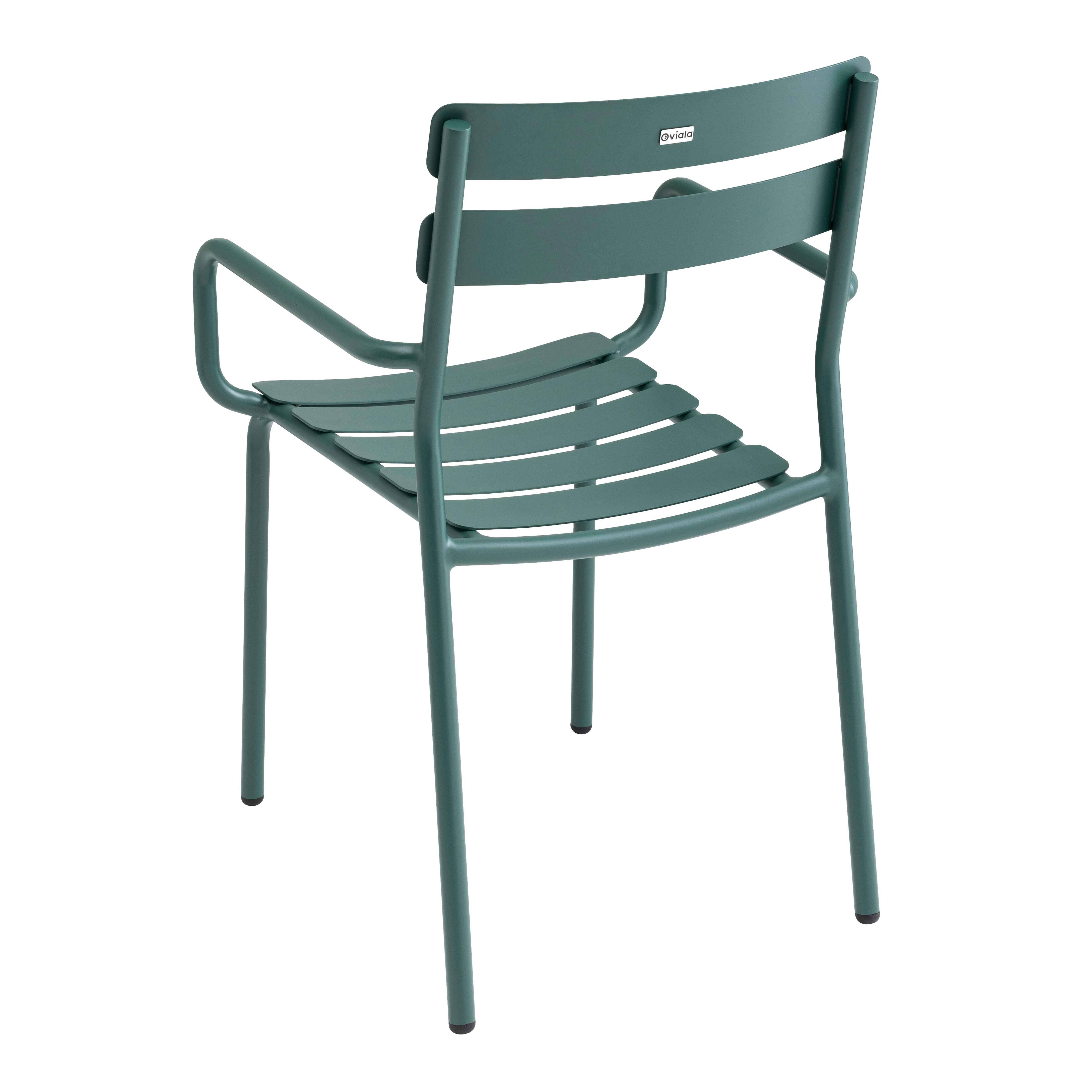 Oviala - Fauteuil de terrasse en aluminium vert foncé Almada - Oviala - Imagen 4