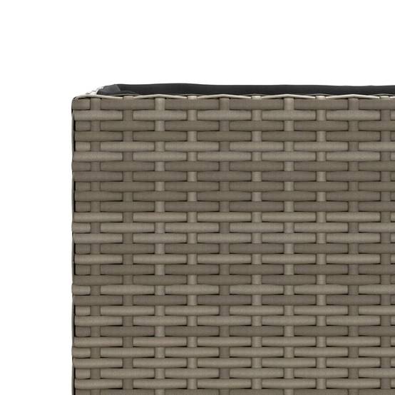 Lot de 2 Jardinières 2 pots résine tressée pour balcon et séparation végétale 72x30x32 cm Gris - ComfortXL Outdoor Living - Image 10