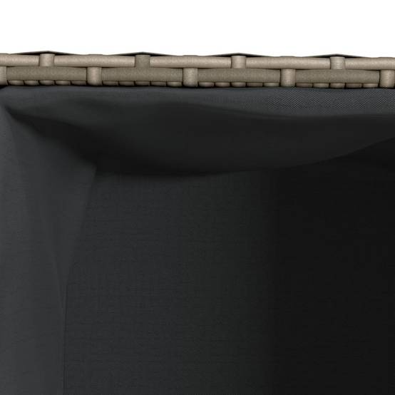 Lot de 2 Jardinières 2 pots résine tressée pour balcon et séparation végétale 72x30x32 cm Gris - ComfortXL Outdoor Living - Image 5