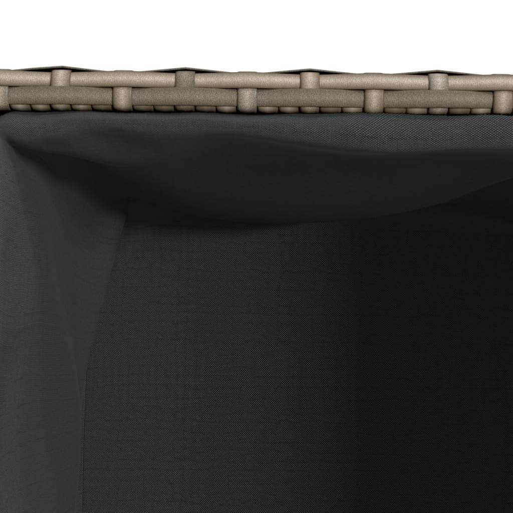 Lot de 2 Jardinières 2 pots résine tressée pour balcon et séparation végétale 72x30x32 cm Gris - ComfortXL Outdoor Living - Image 5