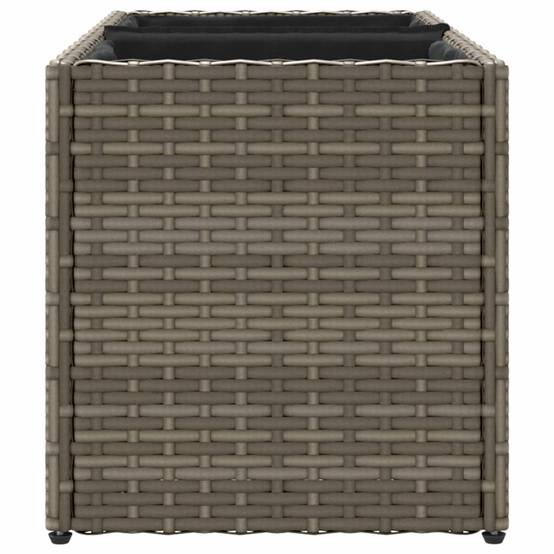 Lot de 2 Jardinières 2 pots résine tressée pour balcon et séparation végétale 72x30x32 cm Gris - ComfortXL Outdoor Living - Image 7