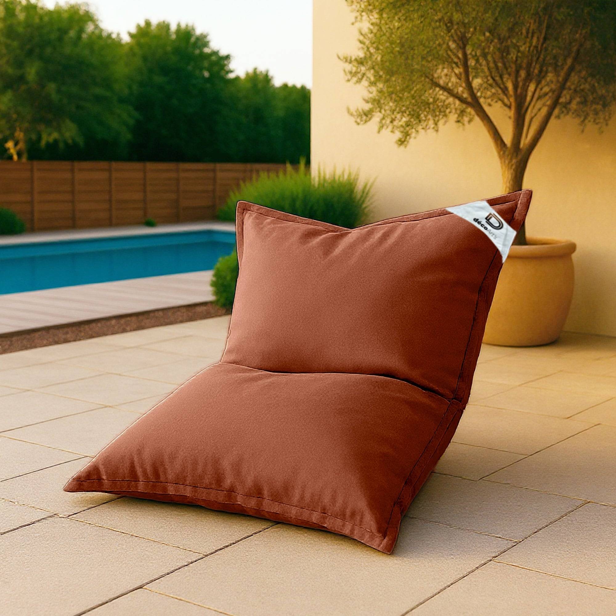 Housse pour Pouf Géant XL 120x80cm - Terracotta - Déco arts - Image 3