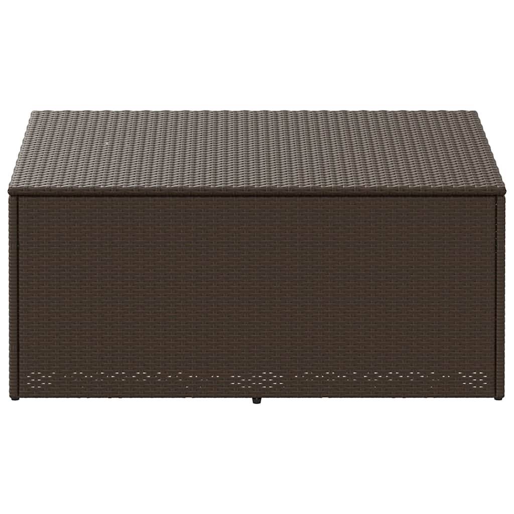Malle de Rangement Extérieur Poly Rotin Imperméable pour Coussins et Outils Marron 110x50x58 cm – ComfortXL Outdoor Living - Image 4