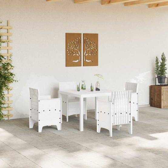 PANGIVO - Table de jardin polyrotin blanc 100 x 100 x 73 cm - PANGIVO - Image 3