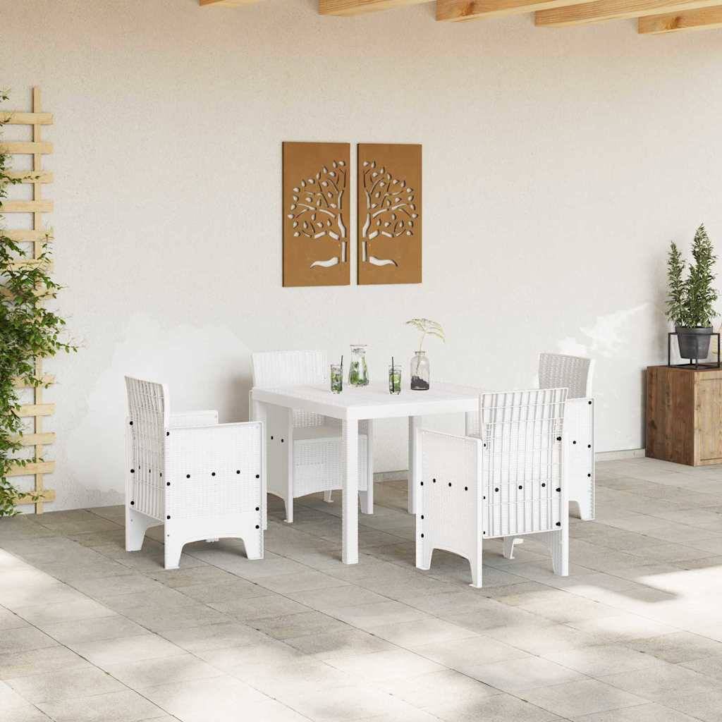PANGIVO - Table de jardin polyrotin blanc 100 x 100 x 73 cm - PANGIVO - Image 3
