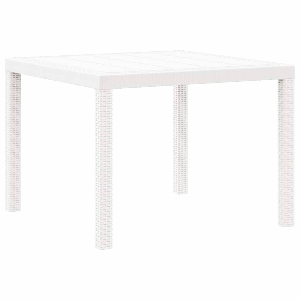 PANGIVO - Table de jardin polyrotin blanc 100 x 100 x 73 cm - PANGIVO - Image 4