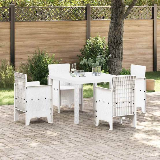 PANGIVO - Table de jardin polyrotin blanc 100 x 100 x 73 cm - PANGIVO - Image 1