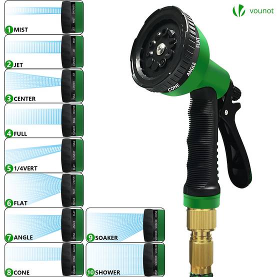 Tuyau d’Arrosage Extensible 45m Renforce avec Accessoires vert - Image 3