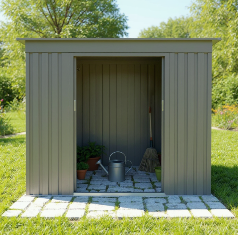Chalet & Jardin - Abri de jardin en métal – MJ monopente - 2,4 m² - Anthracite - Image 4