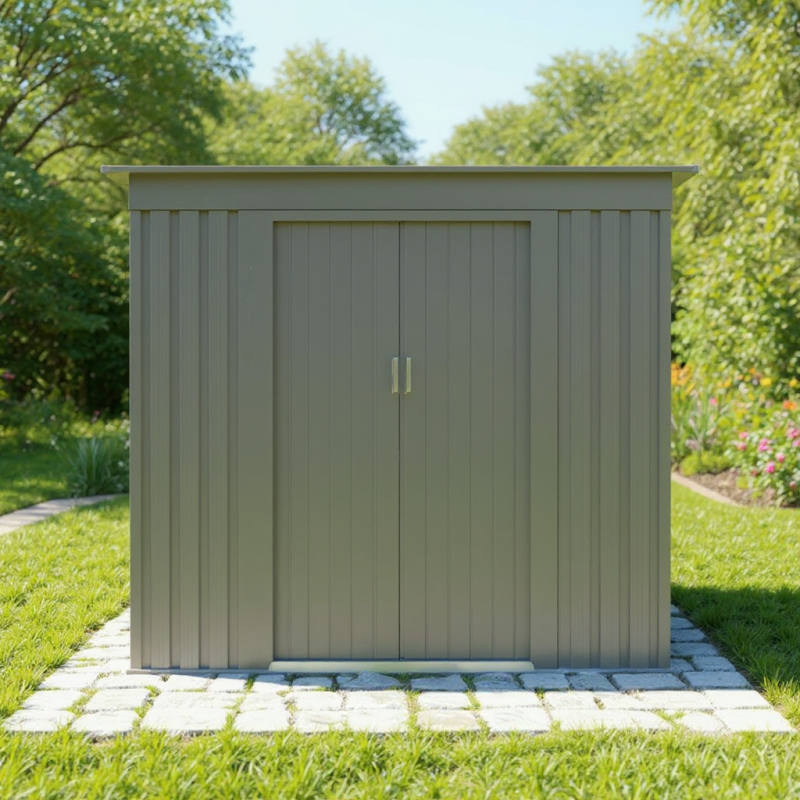 Chalet & Jardin - Abri de jardin en métal – MJ monopente - 2,4 m² - Anthracite - Image 3