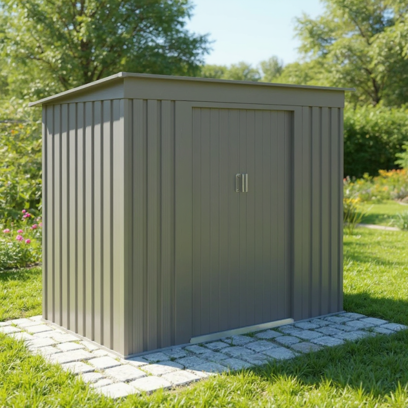Chalet & Jardin - Abri de jardin en métal – MJ monopente - 2,4 m² - Anthracite - Image 1