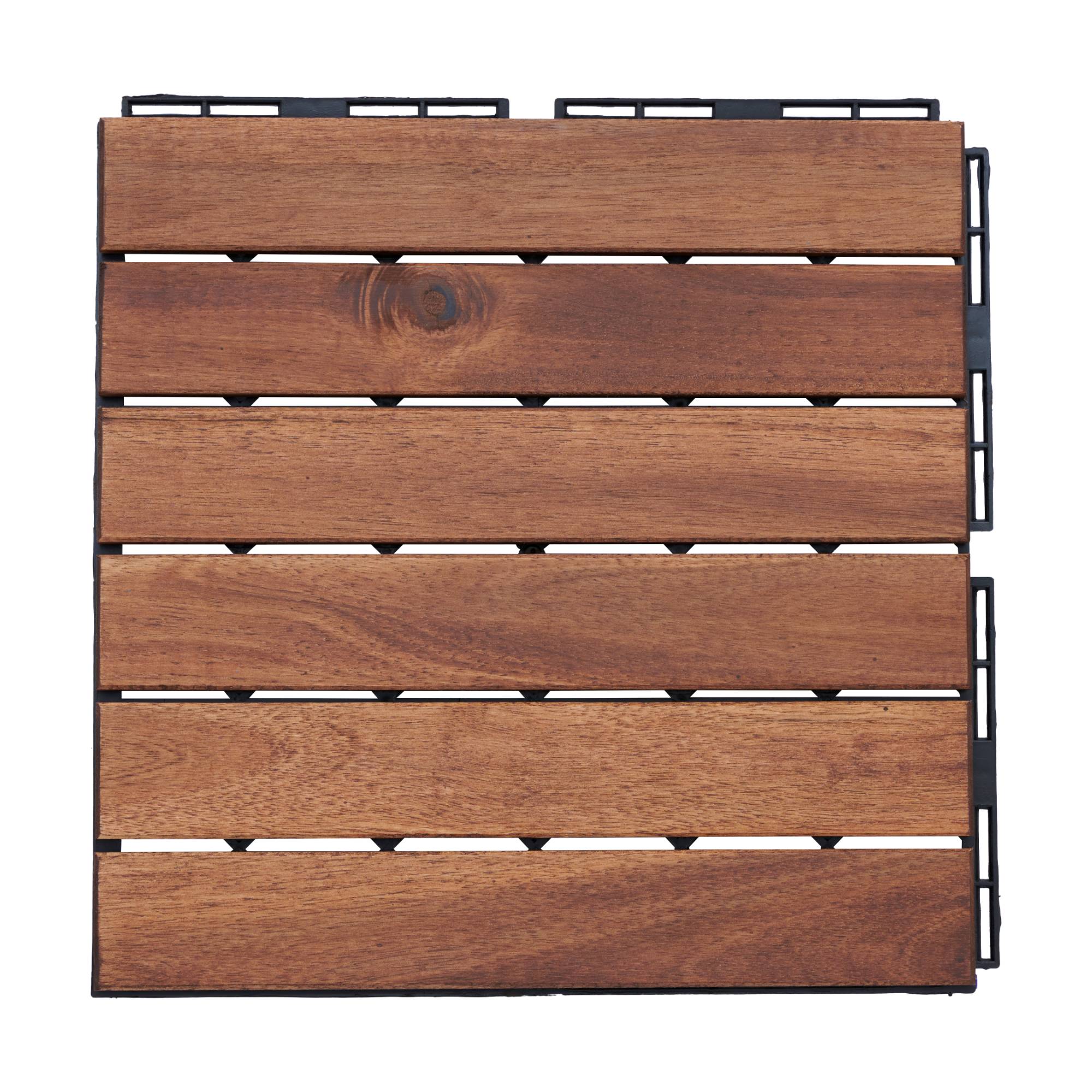 Casa.Pro - Set de 10 losetas de jardín Alliste de madera de acacia 6 lamas 0,9 m² marrón casa.pro - Imagen 4