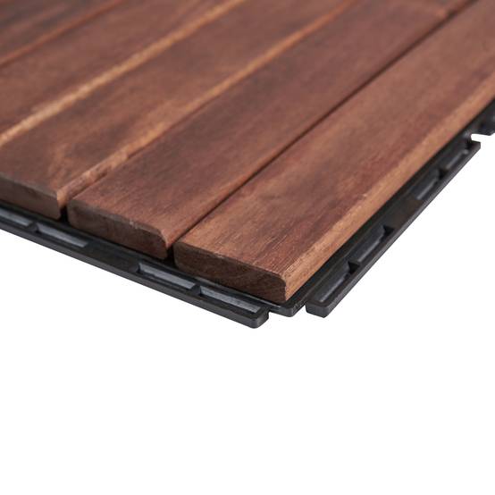 Casa.Pro - Set de 10 losetas de jardín Alliste de madera de acacia 6 lamas 0,9 m² marrón casa.pro - Imagen 8