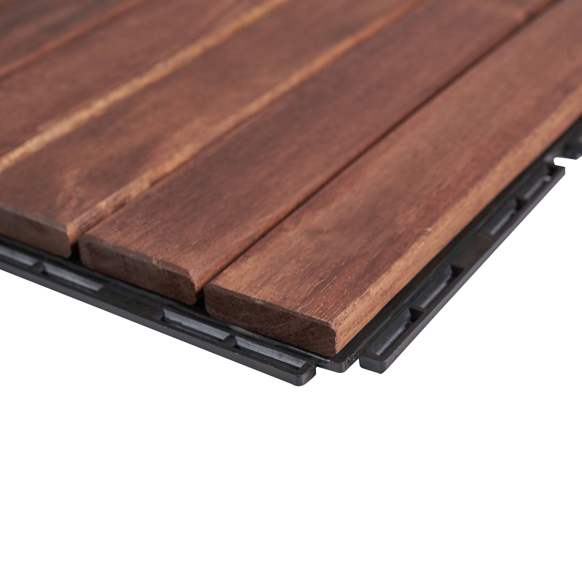 Casa.Pro - Set de 10 losetas de jardín Alliste de madera de acacia 6 lamas 0,9 m² marrón casa.pro - Imagen 8