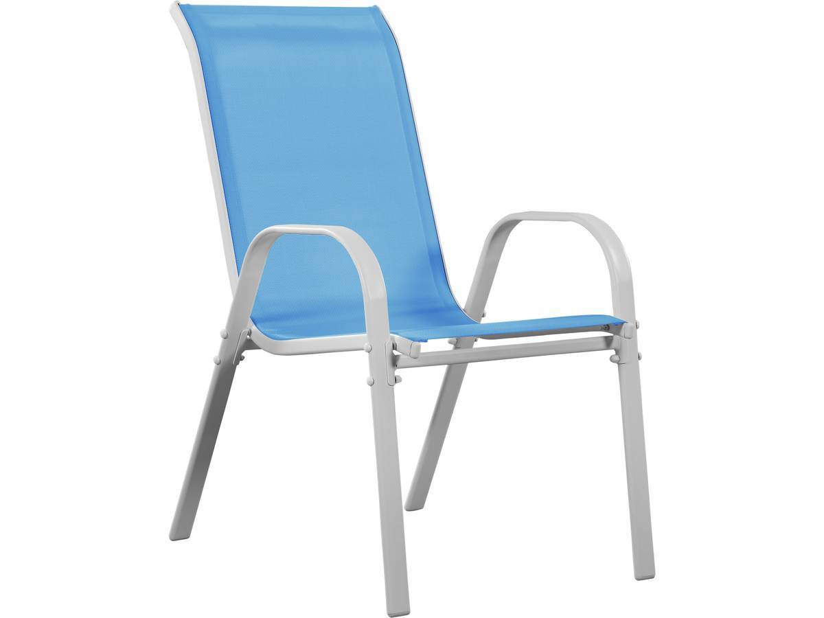Fauteuil Jardin Textilène "cordoba" - Phoenix - Bleu - Lot De 4 -habitat Et Jardin - Imagen 2