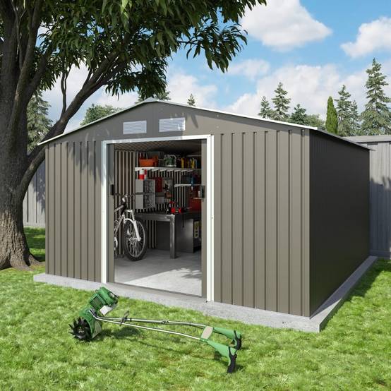 Trigano Jardin - Abri de jardin métal 12,78 m2 + kit d'ancrage - Image 1