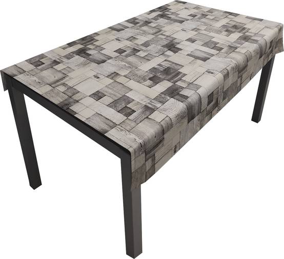 Nappe Composition PVC Base Polyester Anti-taches Bois Taille 140X220 CM - Image 1
