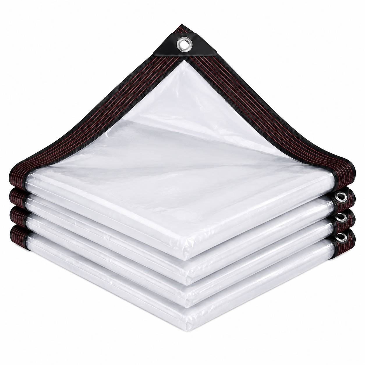 Bâche Extérieure Transparente Oeillets Imperméable Anti Pluie Jardin - Image 1