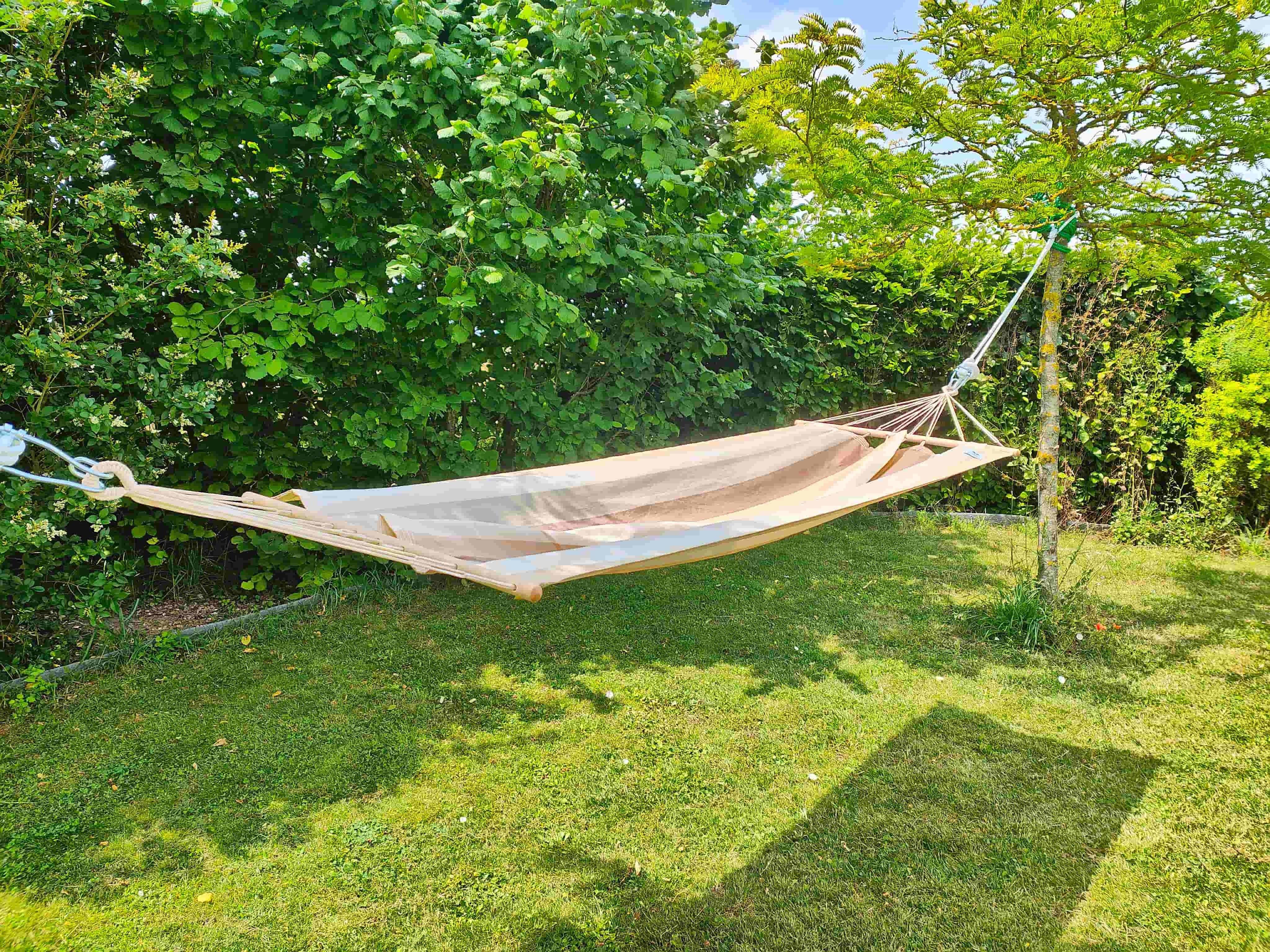 Jobek - Hamac KOLOR 300x100 cm en Polypropylène Cafezinho Moka certifié FSC 100% JOBEK - Imagen 2