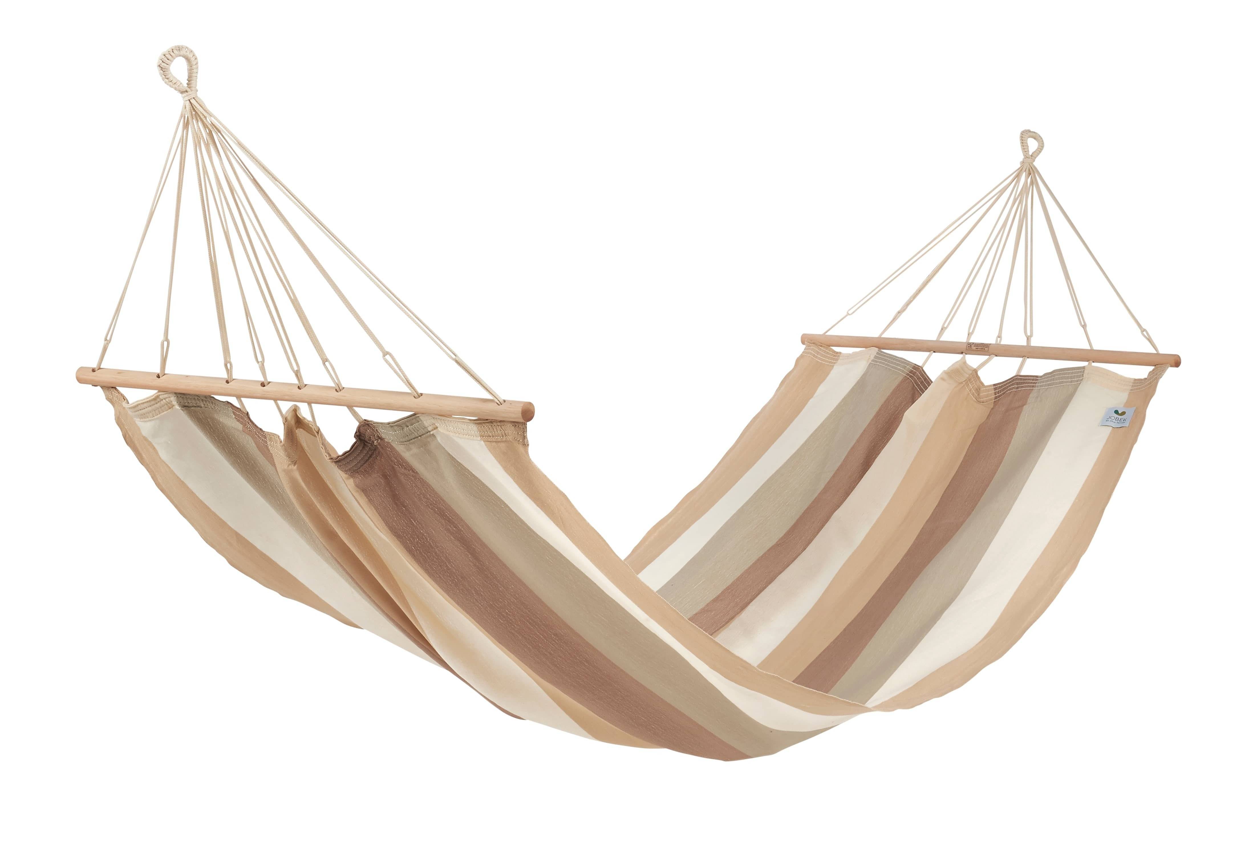 Jobek - Hamac KOLOR 300x100 cm en Polypropylène Cafezinho Moka certifié FSC 100% JOBEK