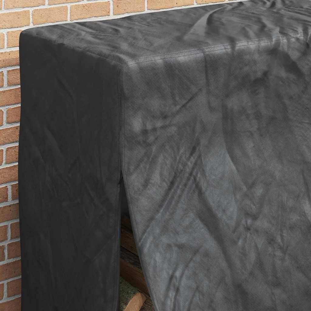 Housse pour range-bûches tissu oxford noir 61 x 122 x 106 cm - PANGIVO - Image 4