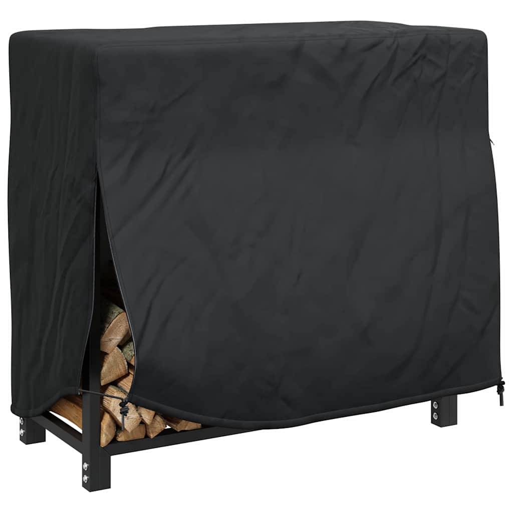 Housse pour range-bûches tissu oxford noir 61 x 122 x 106 cm - PANGIVO - Image 3