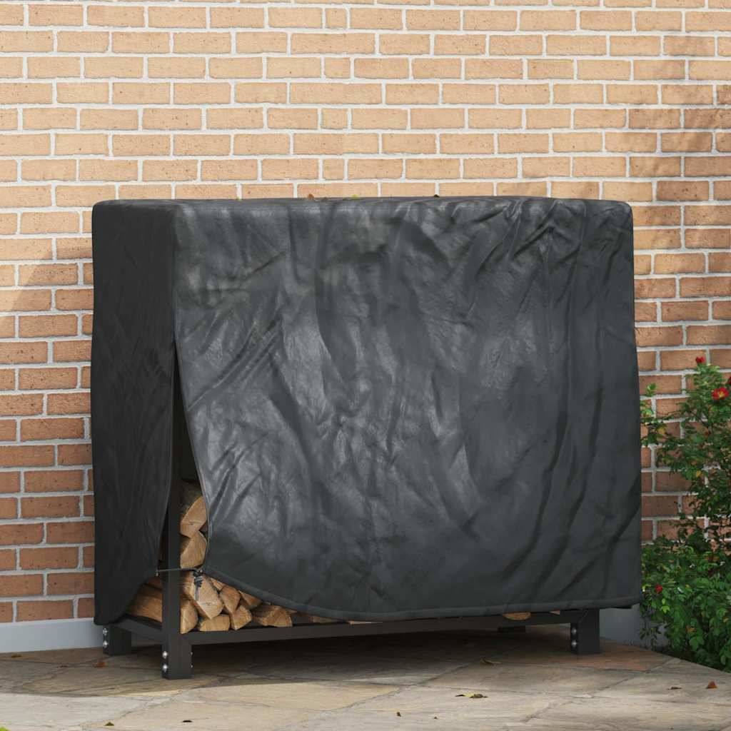 Housse pour range-bûches tissu oxford noir 61 x 122 x 106 cm - PANGIVO - Image 1