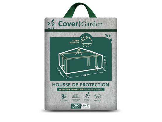 Housse de protection Cover Garden pour table de jardin rectangulaire 4-6 personnes - 160 x 90 x 50 cm - Jardiline - Image 2