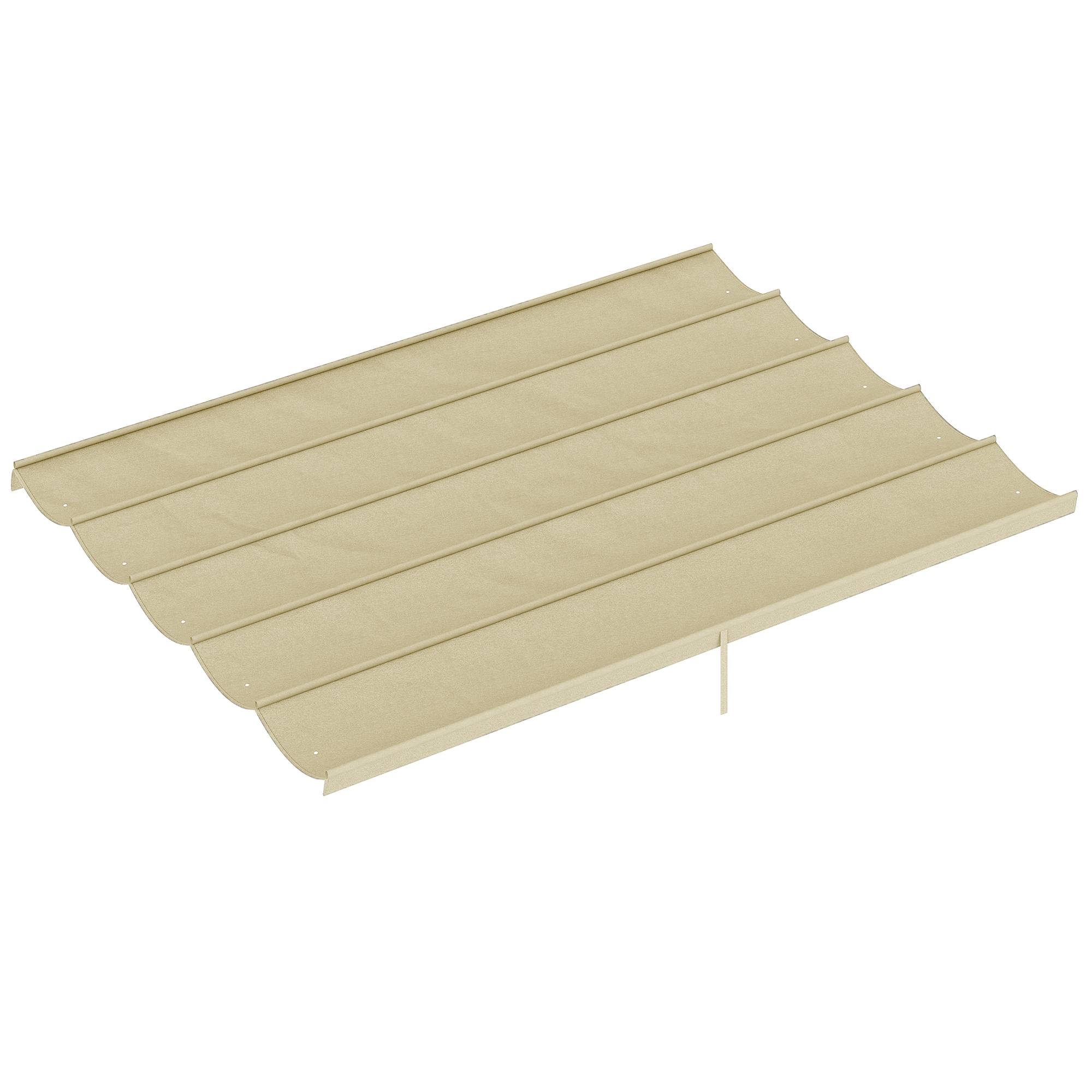 Toile de rechange tonnelle polyester jardin terrasse toit rétractable 350x260cm beige - ComfortXL Outdoor Living - Image 1