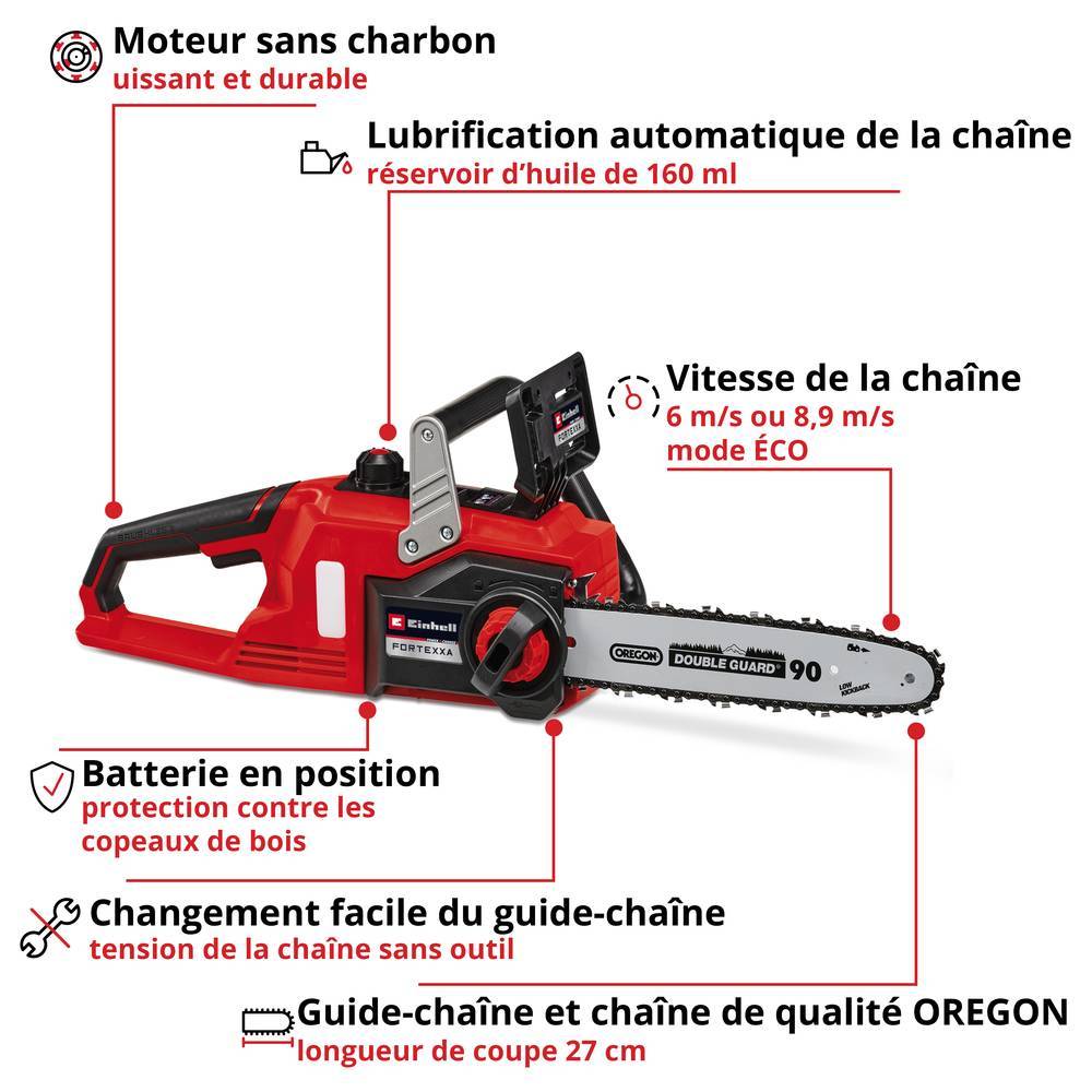 Einhell - Tronçonneuse sans fil Power X-Change FORTEXXA 18/30 - sans batterie ni chargeur Einhell - Image 2